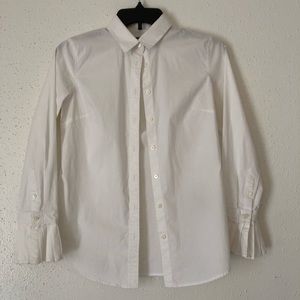 Banana Republic White Button Up Sz 4 Petite